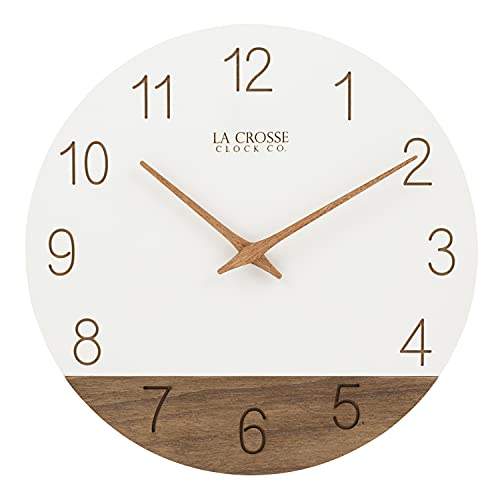 La Crosse Sierra Wood Quartz Analog Wall Clock