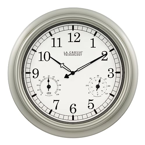 La Crosse Technology 18" Quartz Indoor/Outdoor Wall Clock