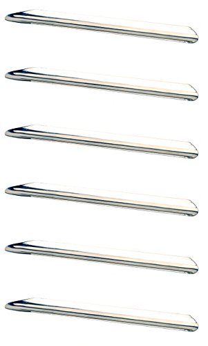 Lab Scoop Spatula, 6/PK - 6.3 Inch - Rounded & Pointed Ends - Stainless Steel - Eisco Labs