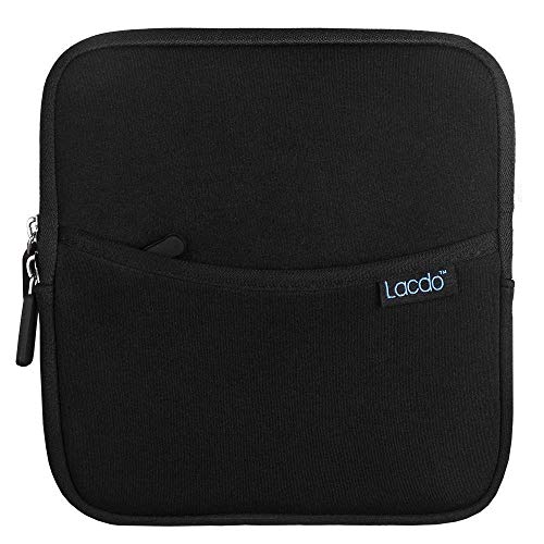 Lacdo Shockproof External USB CD DVD Writer Blu-Ray & External Hard Drive Neoprene Protective Storage Carrying Sleeve Case Pouch Bag With Extra Storage Pocket for Apple MD564ZM/A USB 2.0 SuperDrive / Apple Magic Trackpad / SAMSUNG SE-208GB SE-208DB SE-218GN SE-218CB / LG GP50NB40 GP60NS50 / ASUS External DVD Drives (Black)