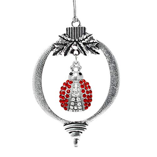 Lady Bug Charm Ornament - Silver Customized Ornament