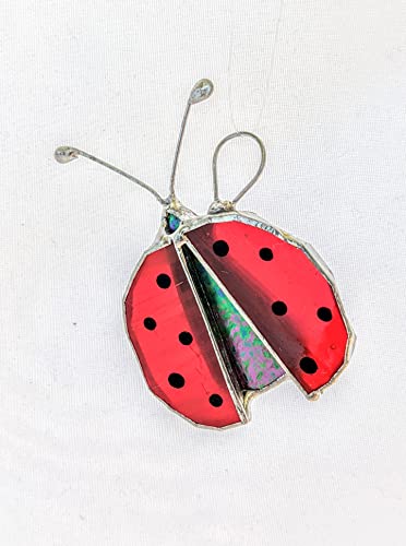Ladybug Stained Glass - Colorful Window Hanging Decorations