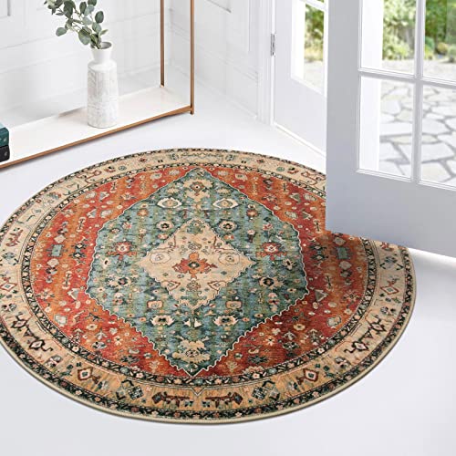 Lahome Boho Tribal Round Rug