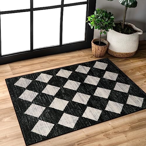 Lahome Moroccan Checkered Area Rug