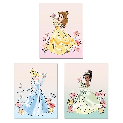 Lambs & Ivy Disney Princesses Wall Art - 3pc 11” x 14”