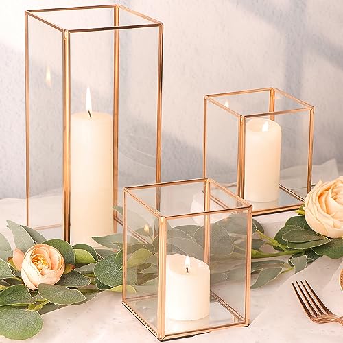 LAMORGIFT Champagne Gold Candle Holders