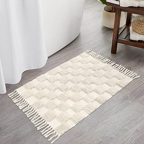 Lanffia Boho Bathroom Rug