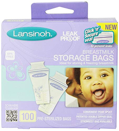 Lansinoh Breastmilk Storage Bags - 100 ct - 3 Pk