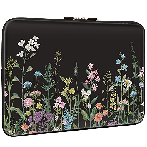 Lapac Black Floral Laptop Sleeve Bag 13-14 Inch