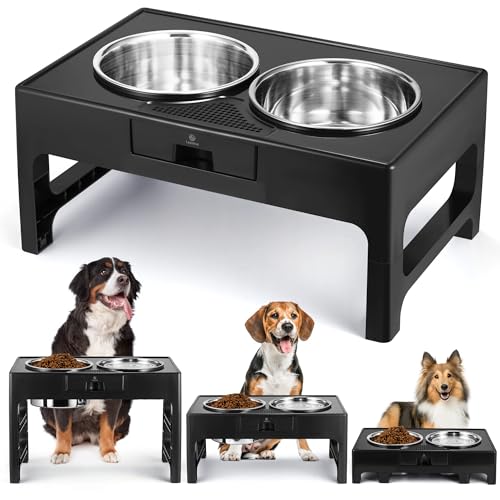 Lapensa Raised Dog Bowls with Adjustable Stand