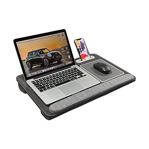 Laptop Lap Desk with Cushion and Phone Holder