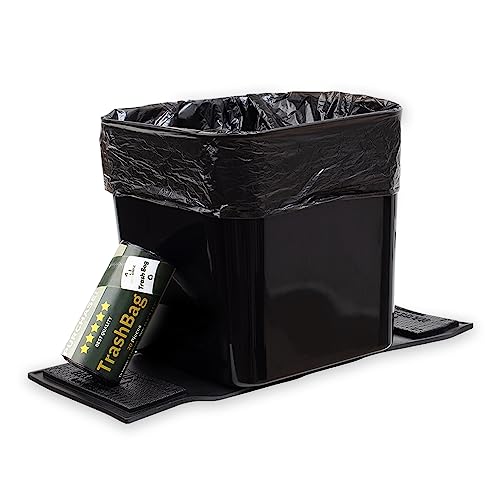 OUDEW Car Can with Lid New Car Dustbin Diamond Design, Leakproof Vehicle  Auto Bin, Portable Mini Garbage Bin Fits Cup Holder, Used for Home, Office,  Kitchen, Bedroom, 2PCS (Black) 