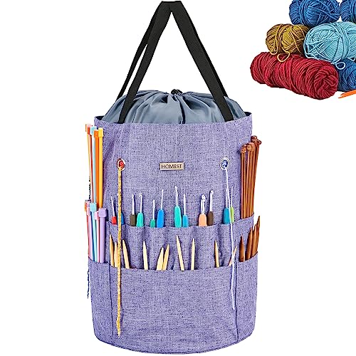 SumDirect Yarn Bag, Knitting Organizer Tote Bag Portable Storage