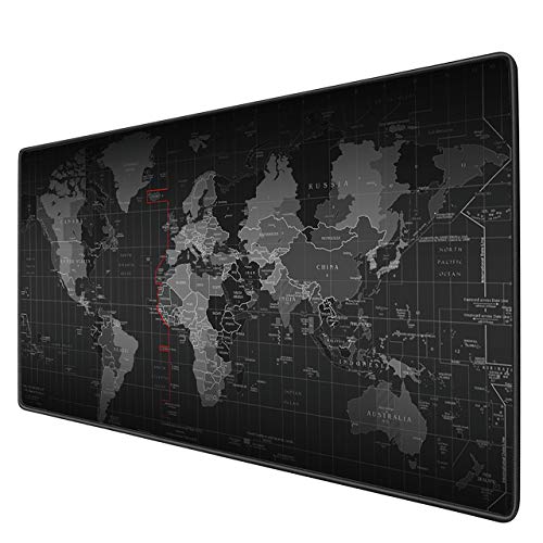Large Gaming Mouse Pad - World Map Design