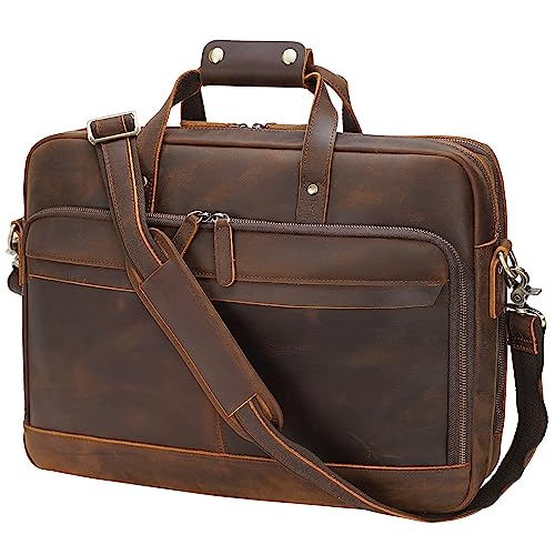 Large Leather Briefcase for Men