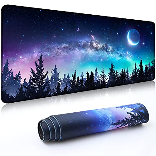 Large Mouse Pad with Non-Slip Base - Forest Moon