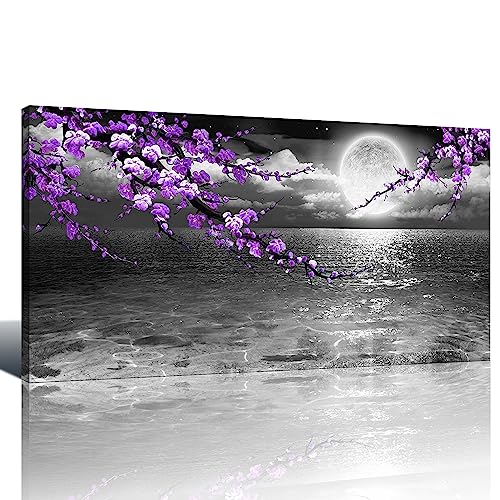 Large Purple Wall Art Decor for Living Room Bedroom