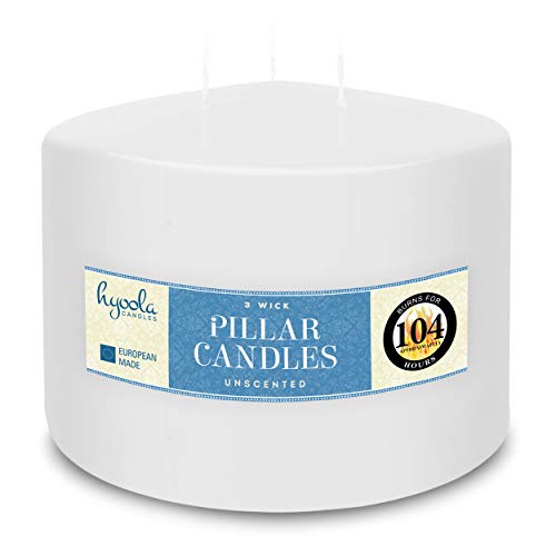 Large Unscented White Candle - European Made