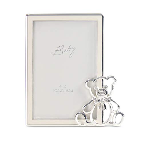 LASODY Teddy Bear Enamel Baby Picture Frame