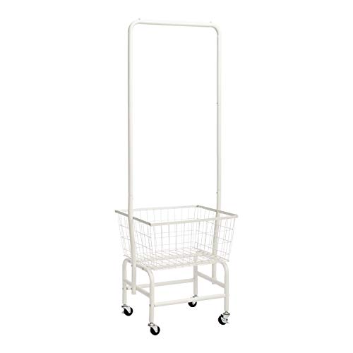 Laundry Cart with Clothes Rack