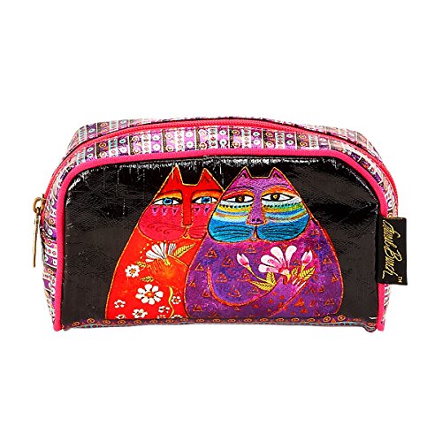 Laurel Burch Two Wishes Cats Foil Cosmetic Bag