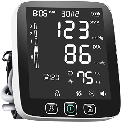 LAZLE Blood Pressure Monitor: Automatic Upper Arm Machine & Accurate Adjustable Digital BP Cuff Kit