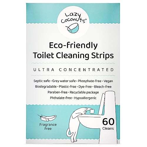 Lazy Coconuts Toilet Bowl Cleaner Strips - Eco-friendly, Plastic-Free Package