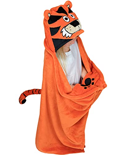 Lazy One Kids Hooded Blanket, Tiger Blanket