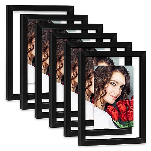 LBECUA 8x10 Floating Picture Frame Set of 6