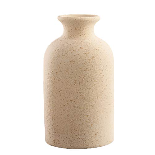 LBHDMZJK Dry Flower Vases, Ceramic Vase, Living Room Decoration, Flower Arrangement Decoration Shooting Props, Best Gift, Light Yellow