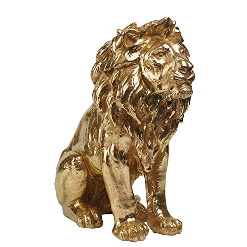 LC LCdecohome Gold Lion Statue Collectible Figurines