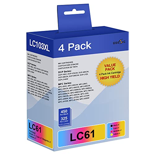 LC61 LC65 Compatible Ink Cartridges Replacement for Brother LC61 LC65 Ink