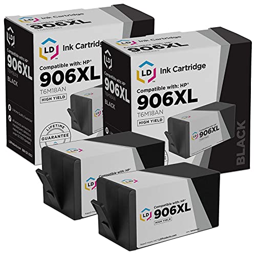 LD Compatible Ink Cartridge Replacement for HP 906XL 2-Pack