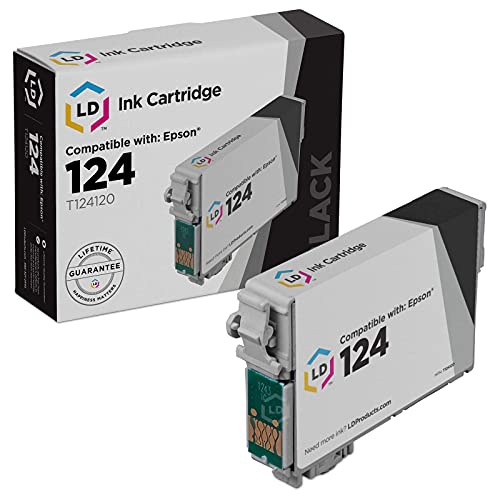 LD Remanufactured Ink Cartridge Replacement for Epson 124 T124120 Moderate Yield (Black)