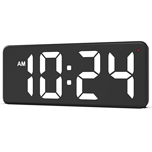 LED Digital Wall Clock - Large Display, Auto-Dimming, Anti-Reflective