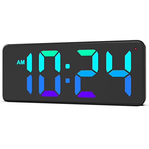 LED Digital Wall Clock with Dynamic RGB Display