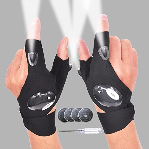 LED Flashlight Glove Outdoor Fishing Gloves