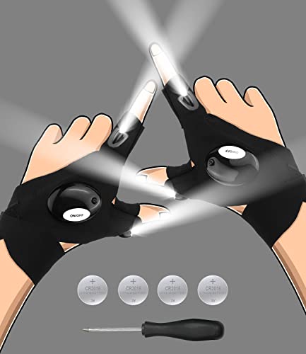 LED Flashlight Gloves for Men Him Dad - Cool Gadgets Birthday Gifts