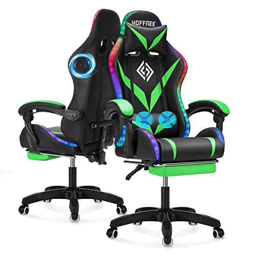 LED Gaming Chair with Bluetooth Speakers