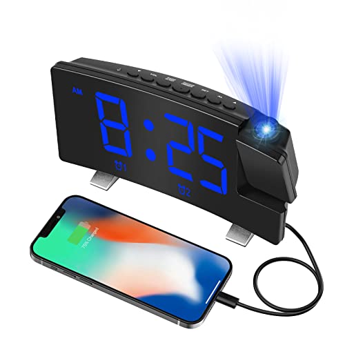LED Projection Alarm Clock Radio
