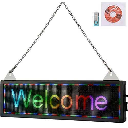 LED Scrolling Sign - 21" x 6" WiFi & USB Control