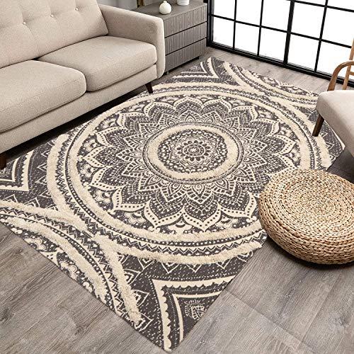 LEEVAN Boho Mandala Area Rug