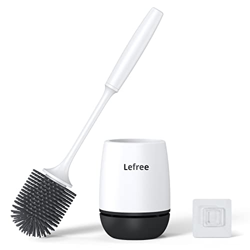 Lefree Silicone Toilet Bowl Brush and Holder Set