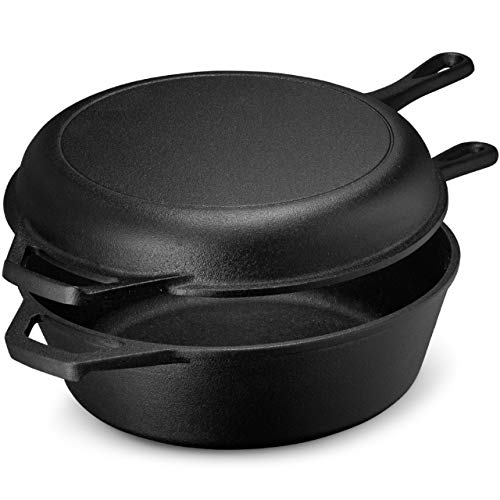 Legend Cast Iron Deep Skillet with Lid