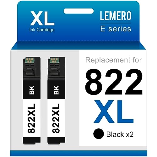 LEMERO 822XL Ink Cartridges Black