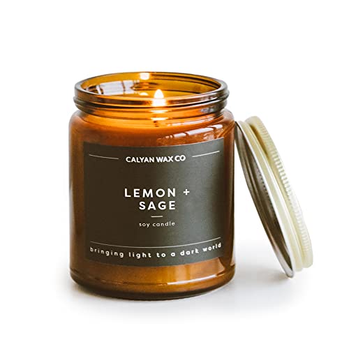 Lemon & Sage Aromatherapy Candle