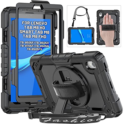 Lenovo Tab M8 Tablet Case with Hand Strap and Stand