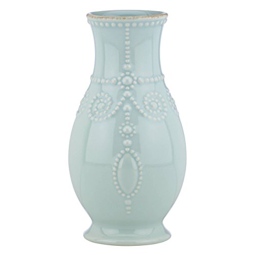 Lenox French Perle Ice Blue Fluted Vase