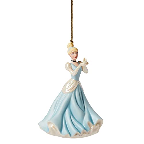 Lenox Princess Cinderella Glass Slipper Ornament, Blue for Christmas