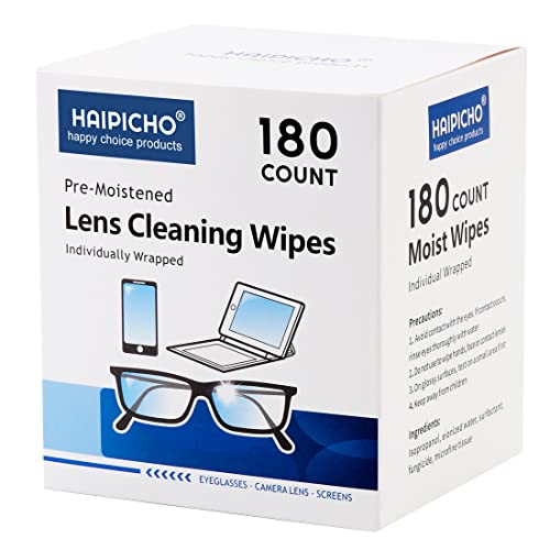 Lens Cleaning Wipes - 180 Count